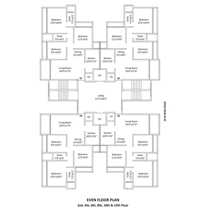 Even Floor Plan